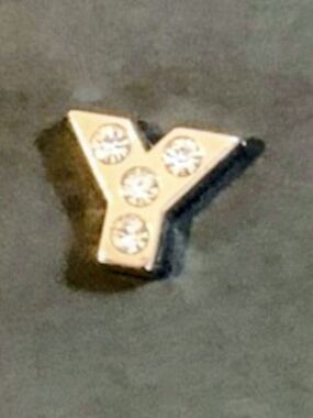 Letter Y Rhinestone Charm For Floating Lockets